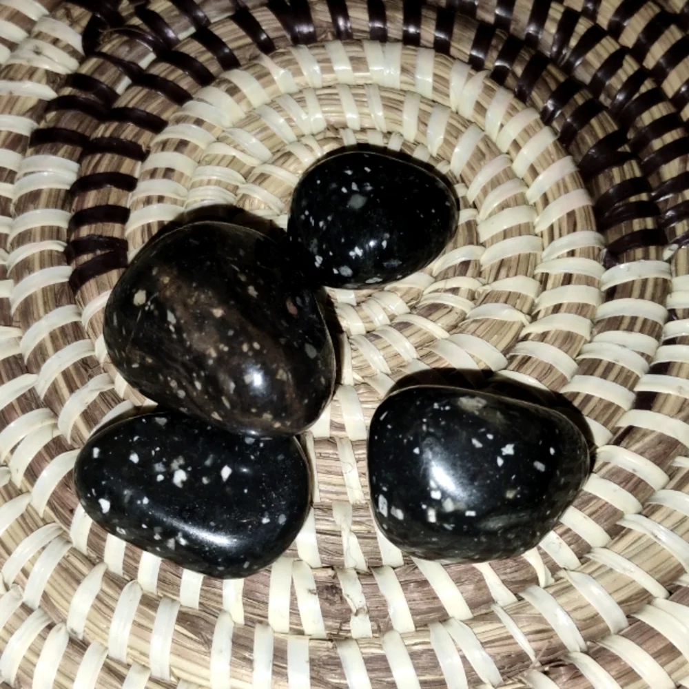 Polished Black Volcano Jasper Stones NEW